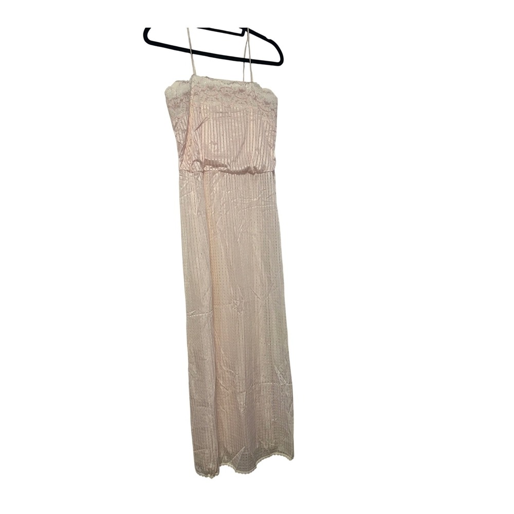 Vintage Deena Pink‎ Lace Nightgown Maxi Dress Style 1363 USA Made Small
